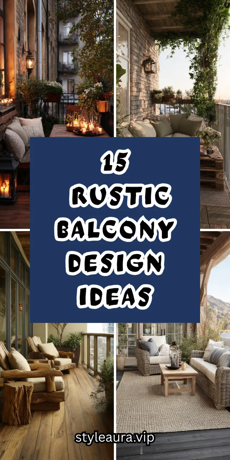 15 Rustic Balcony Design Ideas for Nature Lovers