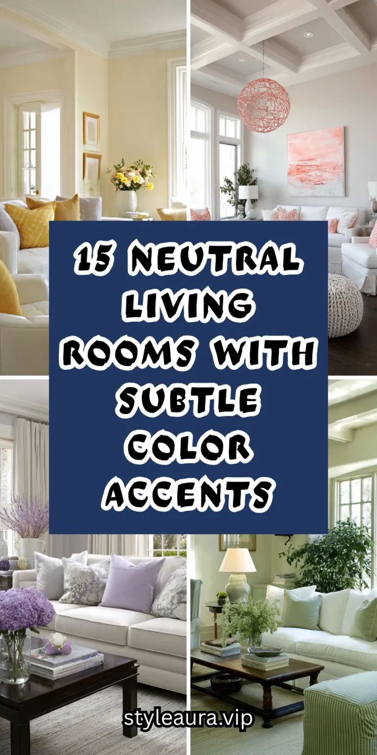 15 Neutral Living Rooms with Subtle Color Accents