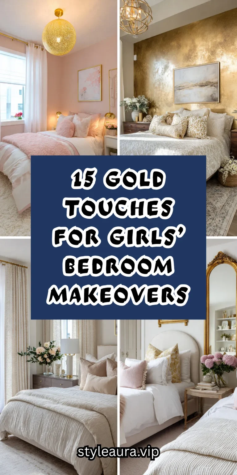 15 Chic Gold Touches for Girls’ Bedroom Makeovers