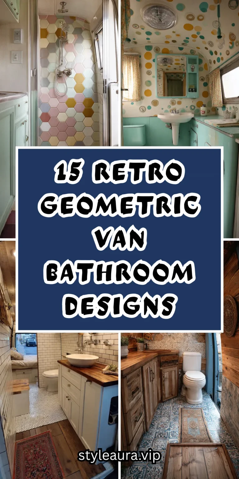 15 Retro Geometric Van Bathroom Designs