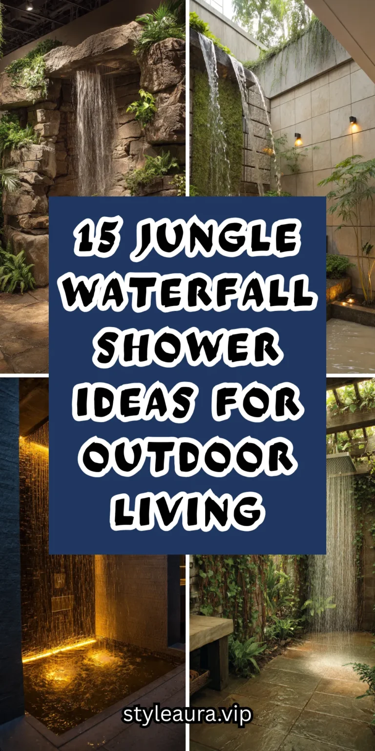 15 Jungle Waterfall Shower Ideas for Outdoor Living