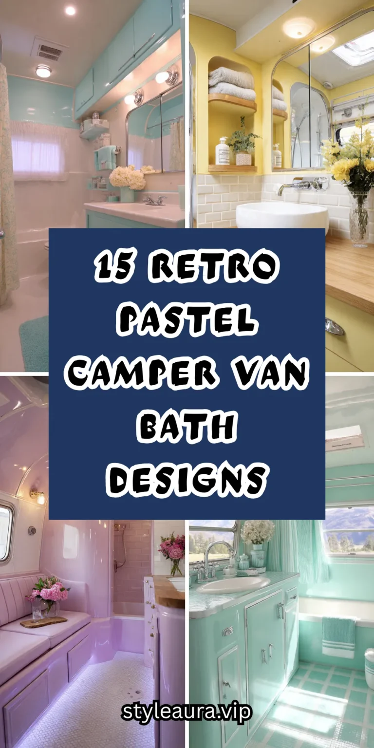 15 Retro Pastel Camper Van Bath Designs