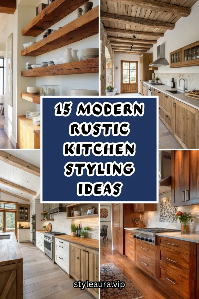 15 Modern Rustic Kitchen Styling Ideas with Natural Texture 1 15 19