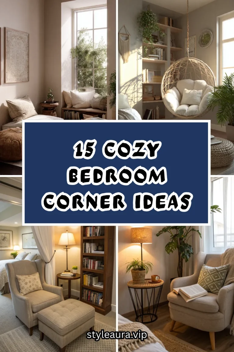 15 Cozy Bedroom Corner Ideas for Reading and Relaxing