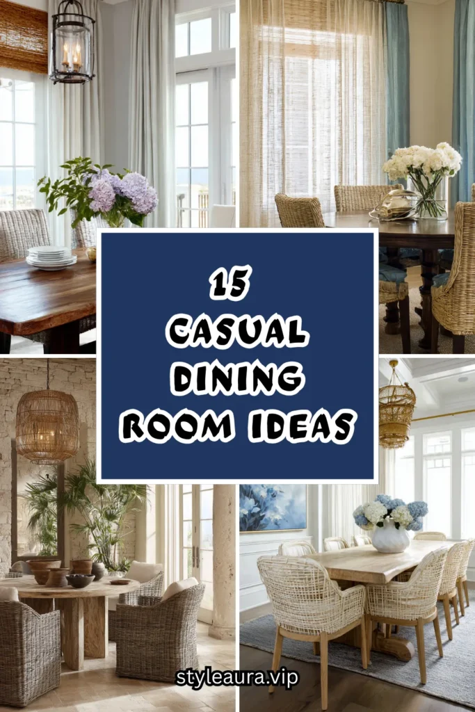 15 Casual Dining Room Ideas with Relaxed Elegance 1 15 42