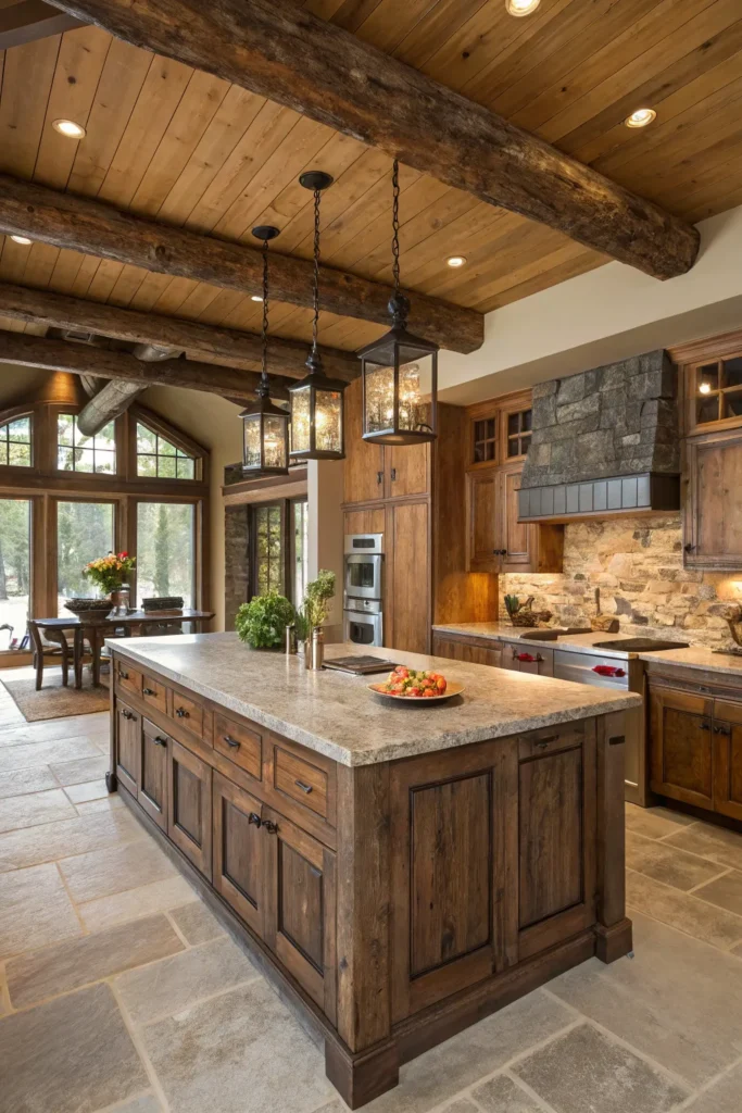 15 Modern Rustic Kitchen Styling Ideas with Natural Texture 15 cl14