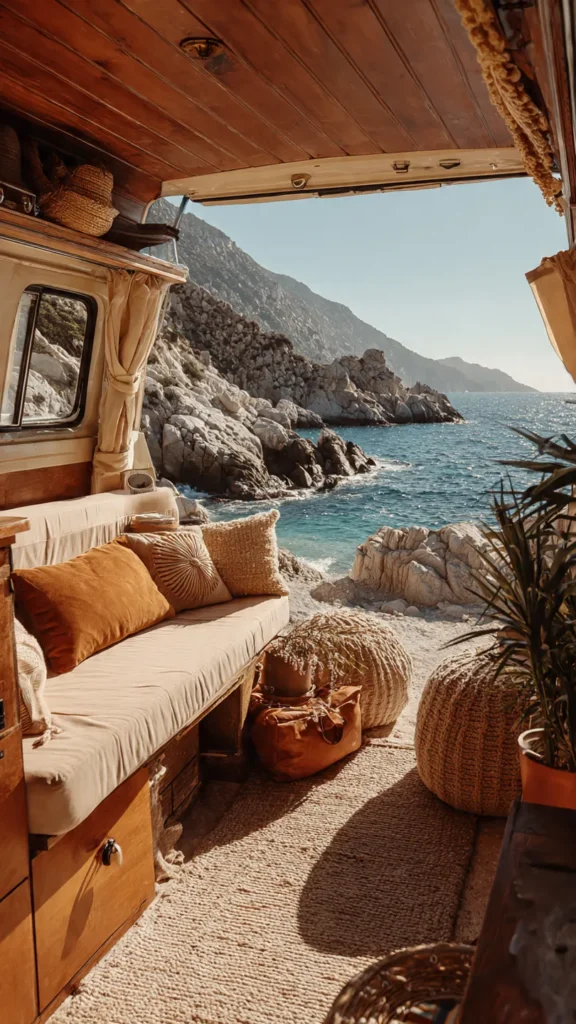 15 Retro Riviera Van Living Ideas for a Nostalgic Yet Cozy Adventure 14 dc13