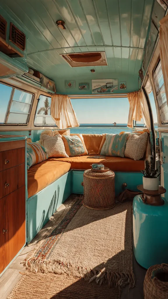 15 Retro Riviera Van Living Ideas for a Nostalgic Yet Cozy Adventure 4 dc3