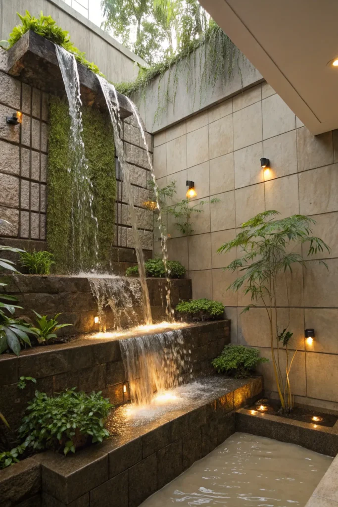 15 Jungle Waterfall Shower Ideas for Outdoor Living 11 es10