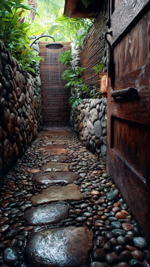 15 Jungle Waterfall Shower Ideas for Outdoor Living 8 es7