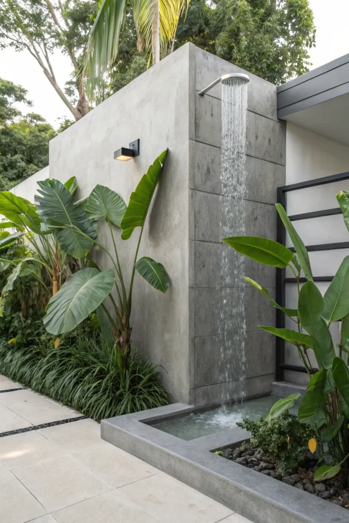 15 Jungle Waterfall Shower Ideas for Outdoor Living 10 es9