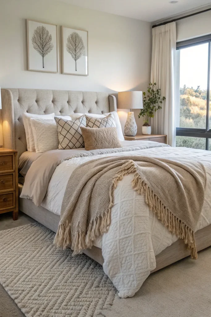 15 Bedroom Styling Ideas with Layered Bedding and Textures 2 fd 15