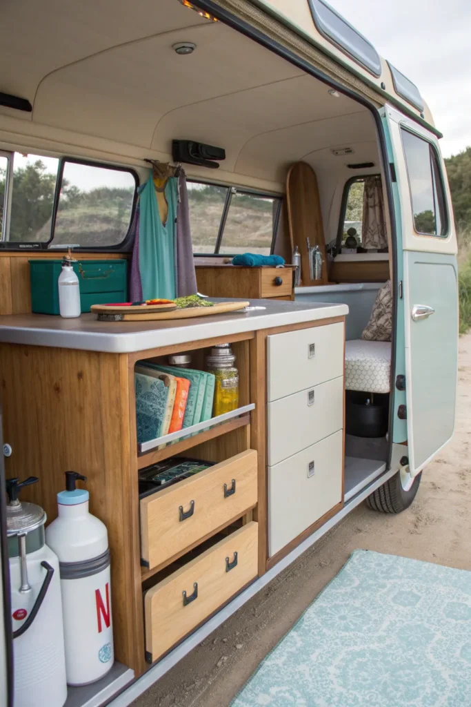 15 Vintage Surf Van Kitchen Ideas 13 gc 12