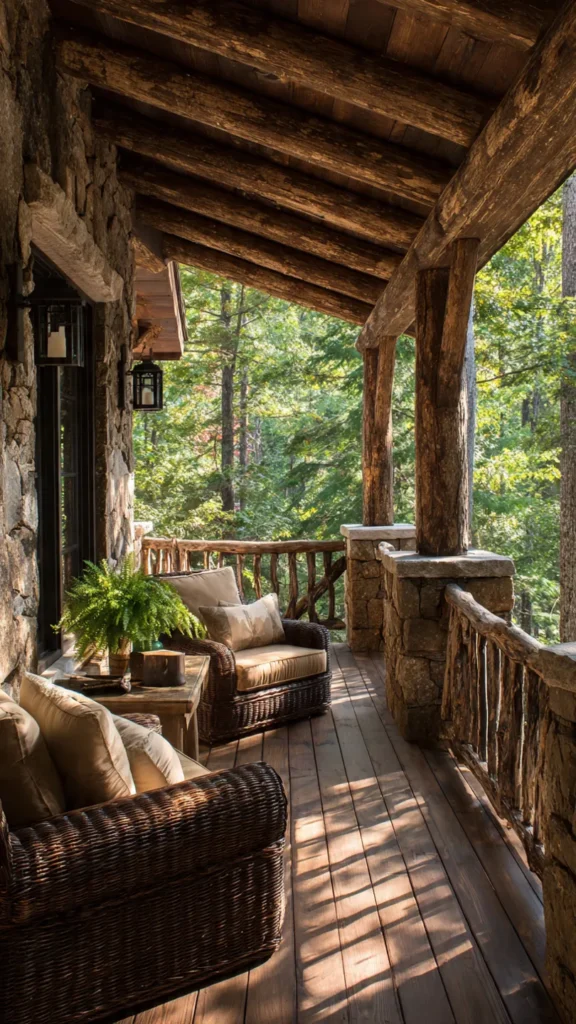 15 Rustic Balcony Design Ideas for Nature Lovers 14 gj13