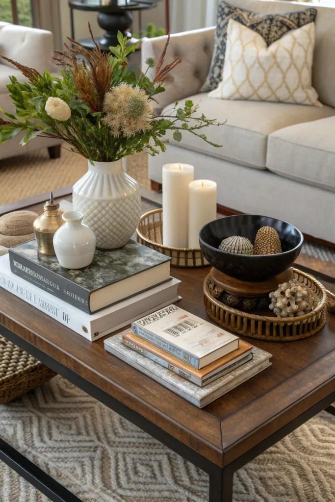 15 Coffee Table Arrangement Ideas That Instantly Elevate Your Living Room 6 kl 5