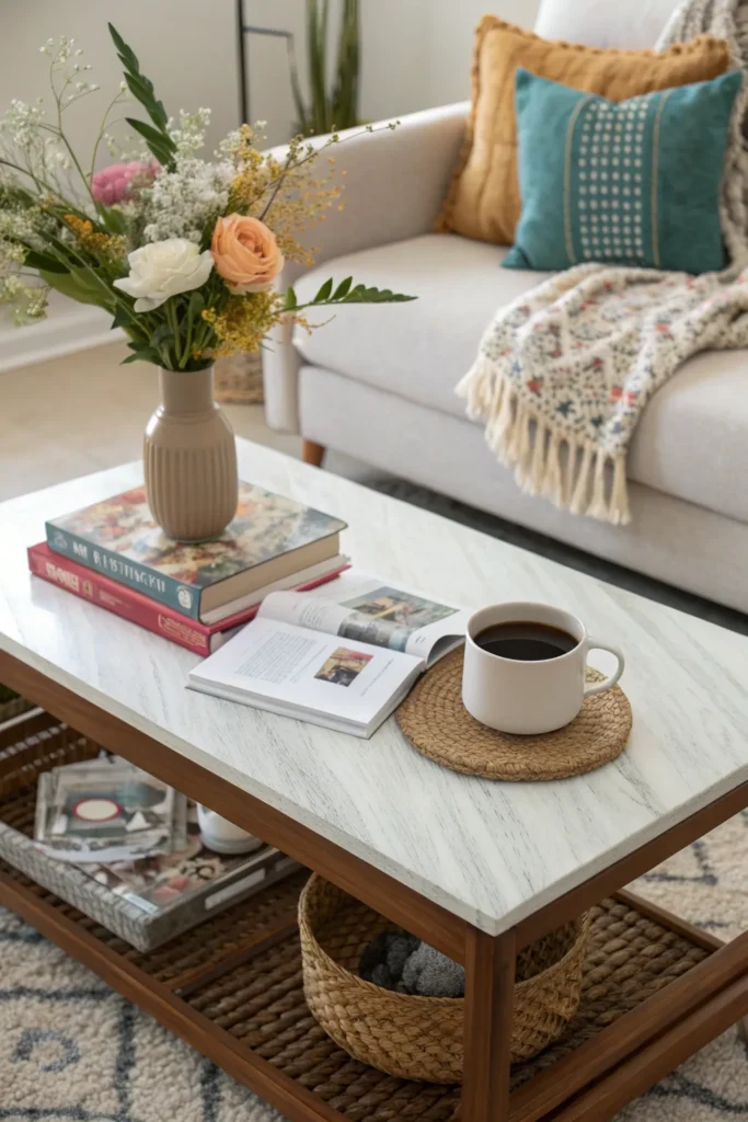 15 Coffee Table Arrangement Ideas That Instantly Elevate Your Living Room 9 kl 8