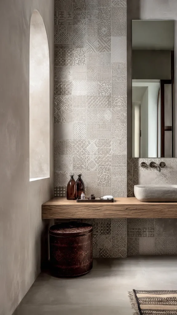 15 Retro Geometric Bathroom Designs 14 lj13