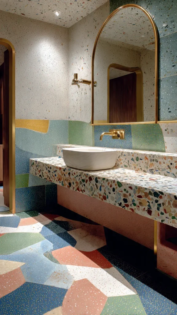15 Retro Geometric Bathroom Designs 9 lj8
