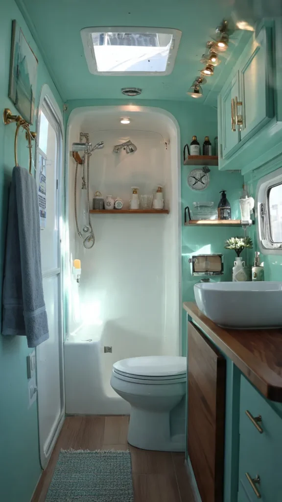 15 Retro Pastel Camper Van Bath Designs 12 mg11