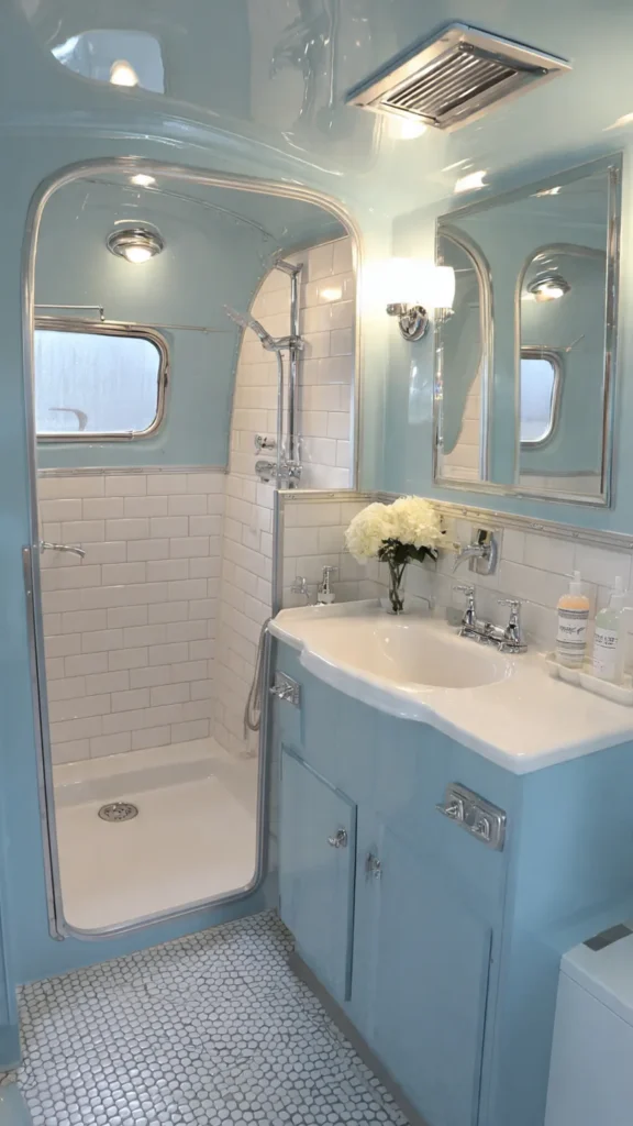 15 Retro Pastel Camper Van Bath Designs 4 mg3