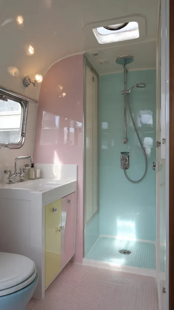15 Retro Pastel Camper Van Bath Designs 6 mg5