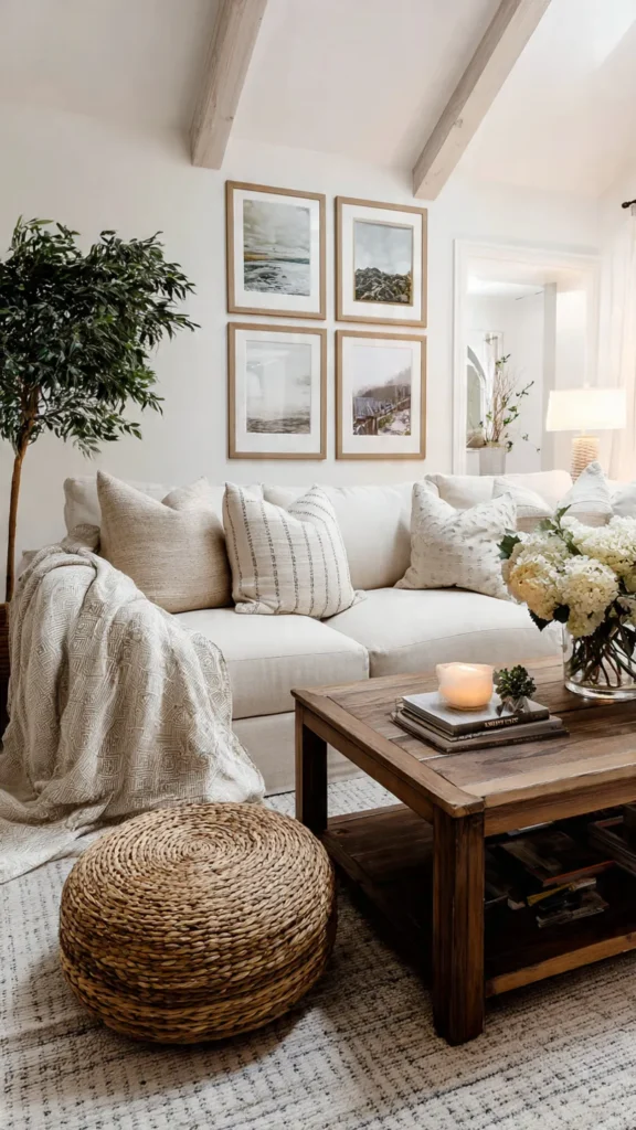 15 Living Room Styling Ideas Using Only Neutral Decor 15 rd14