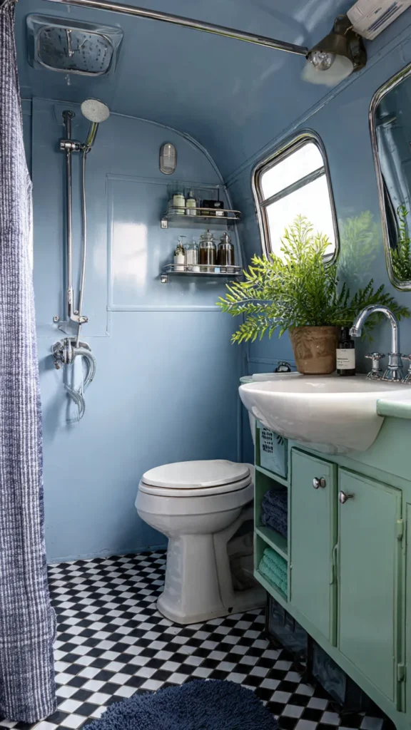 15 Retro Geometric Van Bathroom Designs 15 tg14 1