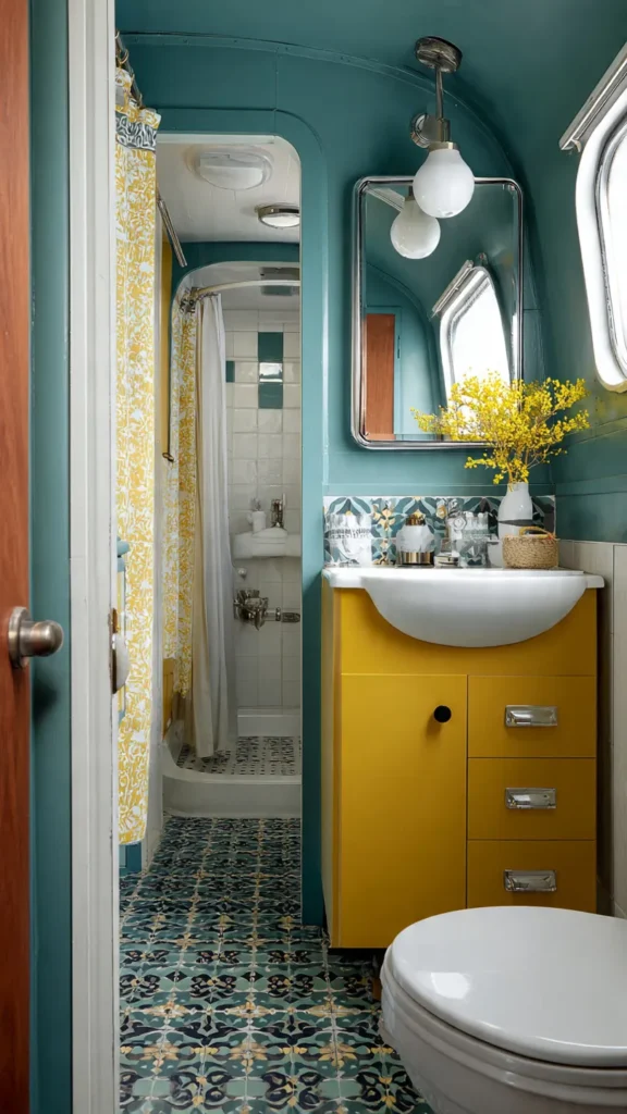 15 Retro Geometric Van Bathroom Designs 3 tg2 1