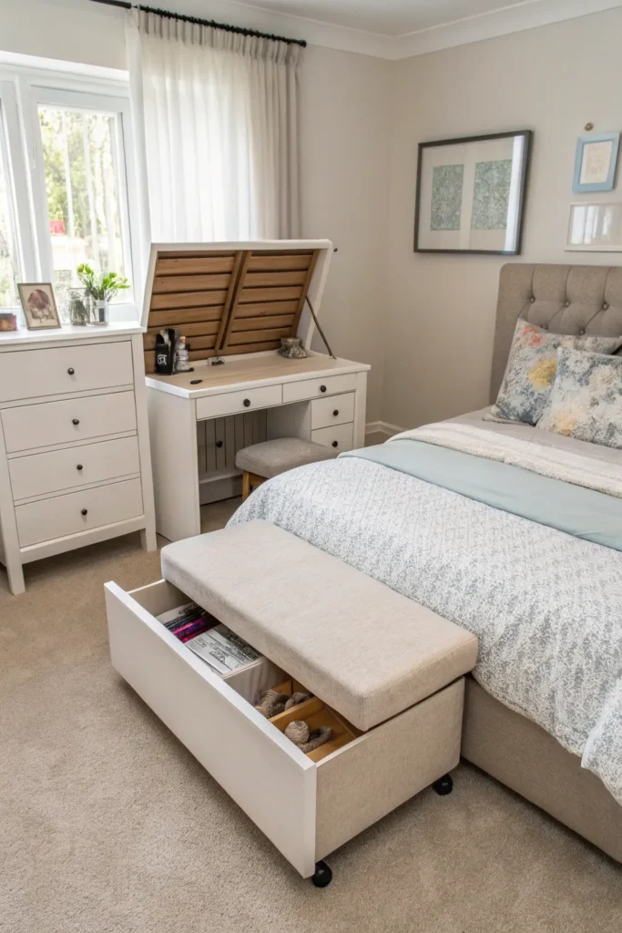 15 Small Bedroom Storage Ideas That Don’t Look Cluttered 9 tg8 2