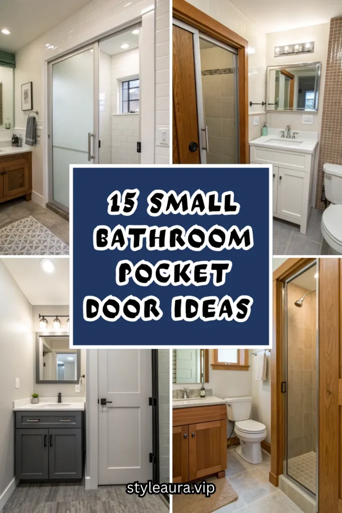 15 Small Bathroom Pocket Door Ideas That Save Space and Elevate Style 1 15 100