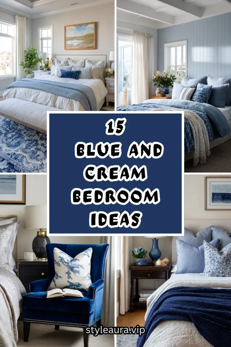 15 Blue and Cream Bedroom Ideas