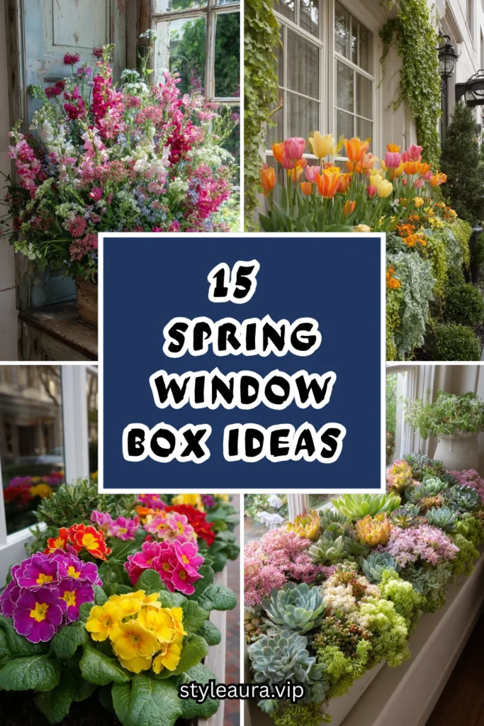 15 Spring Window Box Ideas for Curb Appeal 1 15 15