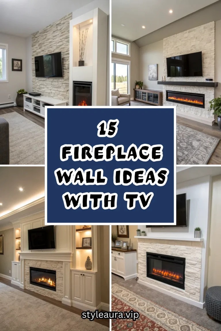 15 Practical Fireplace Wall Ideas With TV for Small Living Rooms