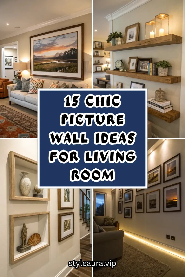 15 Chic Picture Wall Ideas for Living Room 21 15 Chic Picture Wall Ideas for Living Room