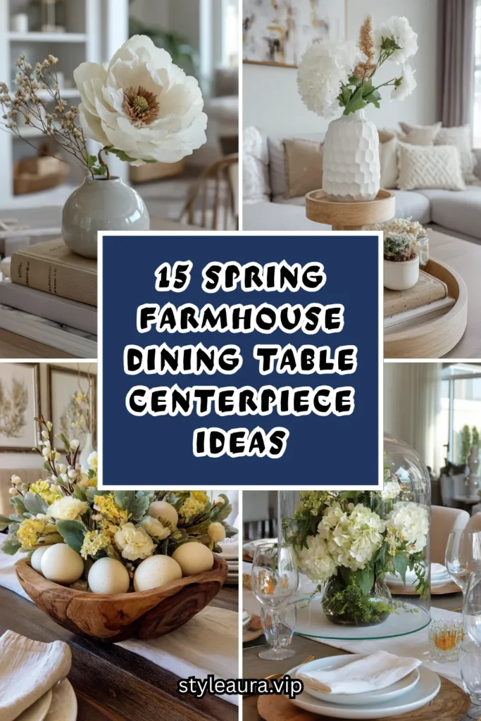 15 Spring Farmhouse Dining Table Centerpiece Ideas 1 15 25 1