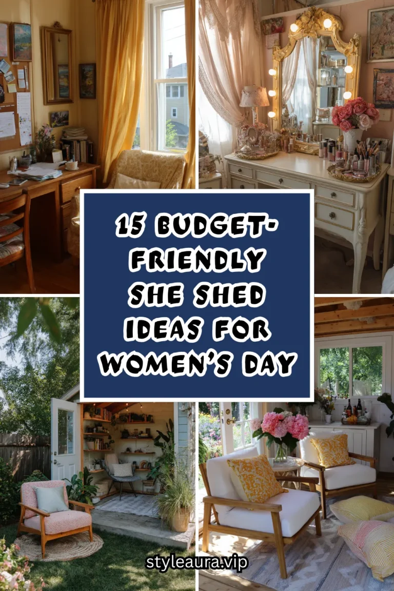 15 Budget-Friendly She Shed Ideas for Women's Day: Creating Your Personal Sanctuary 3 15 Budget-Friendly She Shed Ideas for Women’s Day: Creating Your Personal Sanctuary