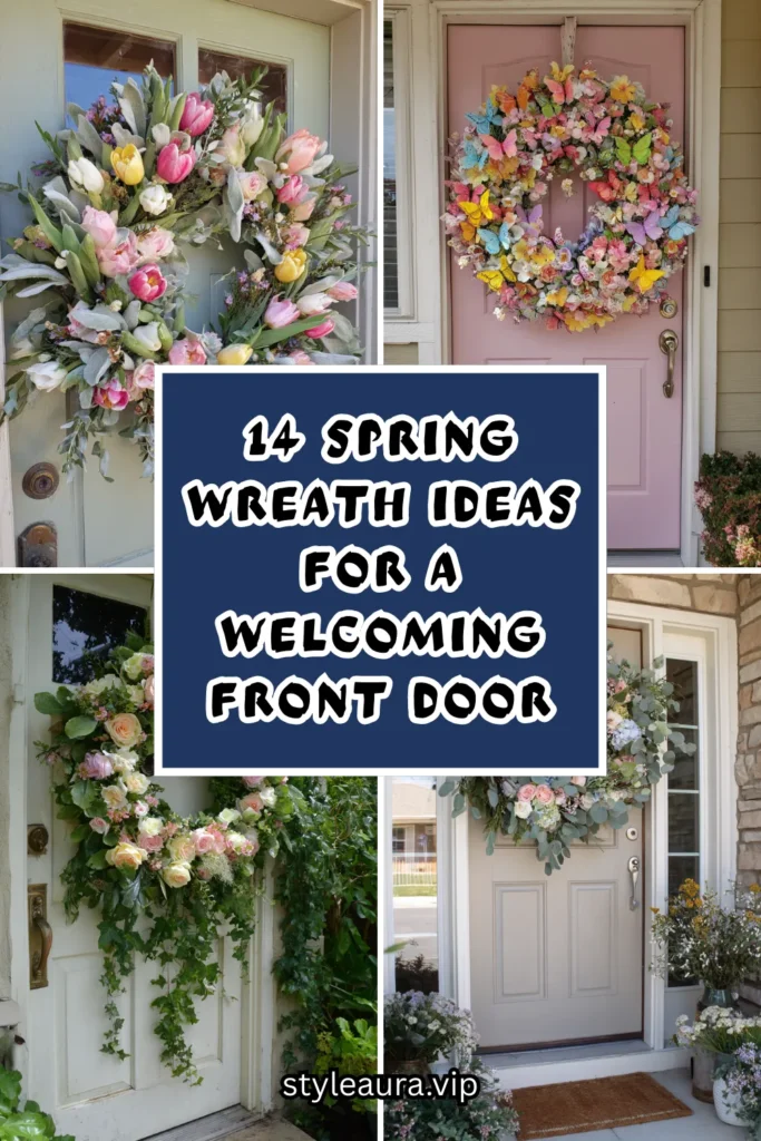 14 Spring Wreath Ideas for a Welcoming Front Door 1 15 6