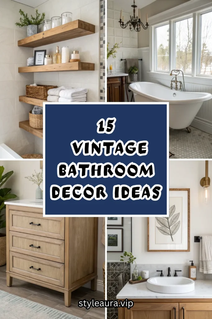 15 Vintage Bathroom Decor Ideas That Feel Timeless and Refined 1 15 93