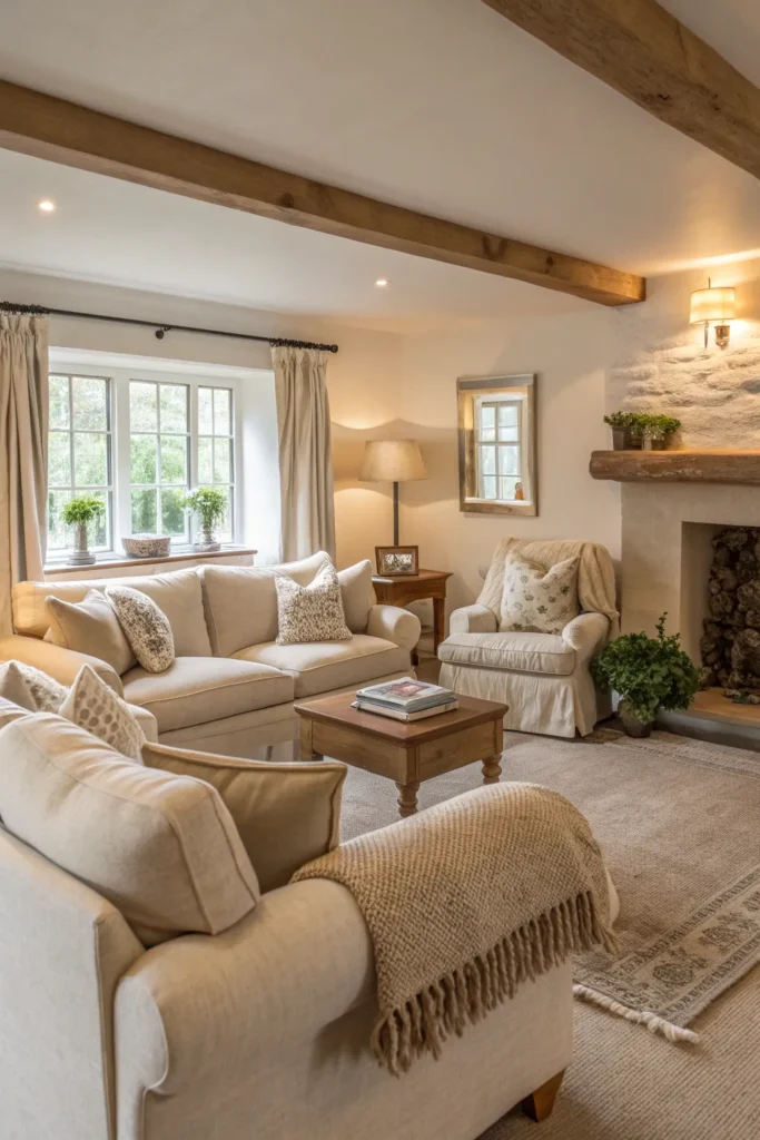 15 Irish Cottage Home Decor Ideas That Feel Timeless, Cozy, and Modern 9 8 a cozy irish cottage living room featuring soft