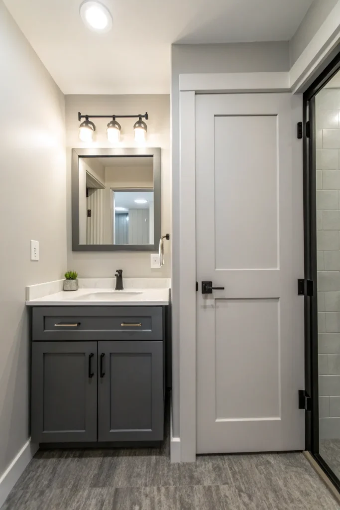 15 Small Bathroom Pocket Door Ideas That Save Space and Elevate Style 2 qc 1