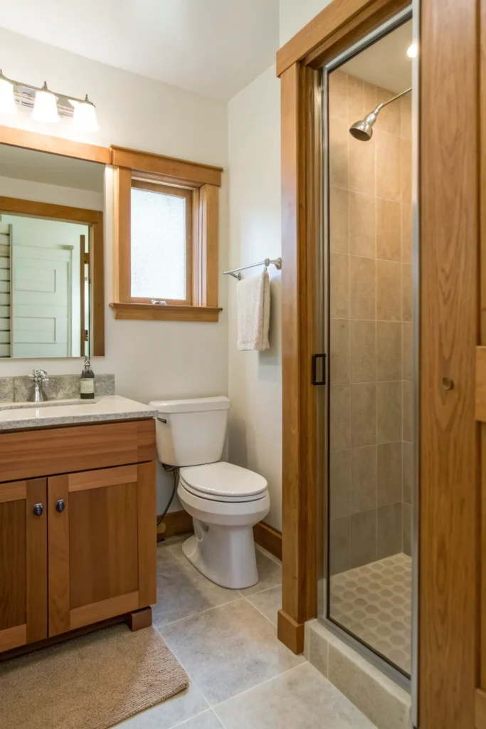 15 Small Bathroom Pocket Door Ideas That Save Space and Elevate Style 16 qc 15