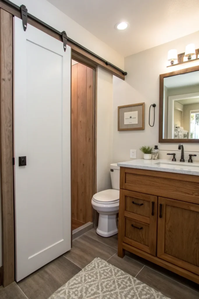 15 Small Bathroom Pocket Door Ideas That Save Space and Elevate Style 3 qc 2