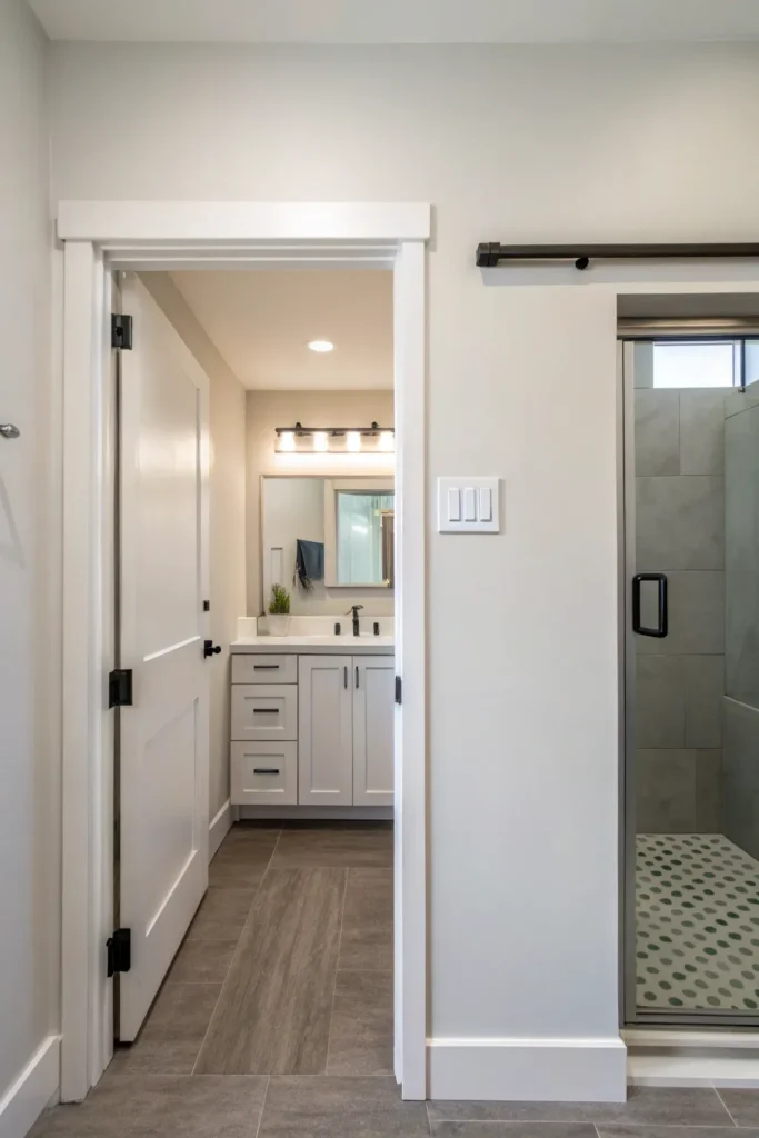 15 Small Bathroom Pocket Door Ideas That Save Space and Elevate Style 7 qc 6