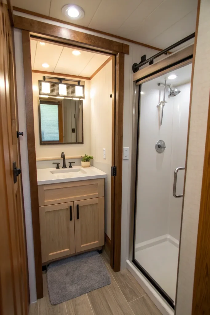 15 Small Bathroom Pocket Door Ideas That Save Space and Elevate Style 8 qc 7