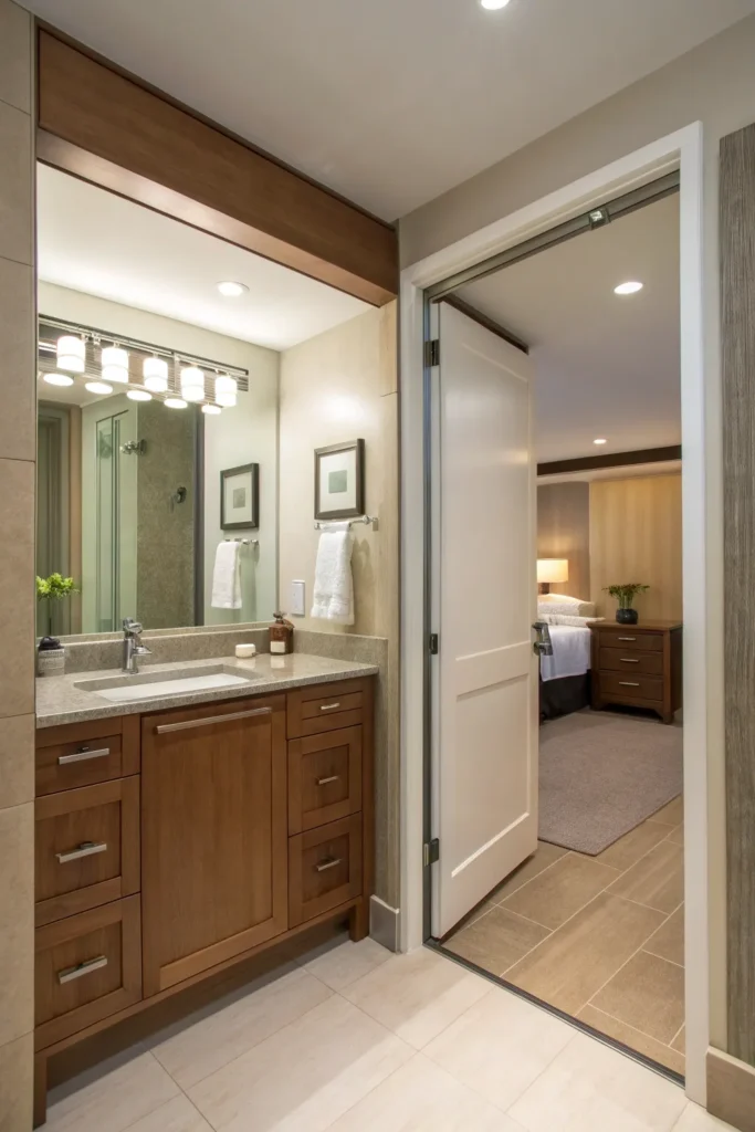 15 Small Bathroom Pocket Door Ideas That Save Space and Elevate Style 10 qc 9