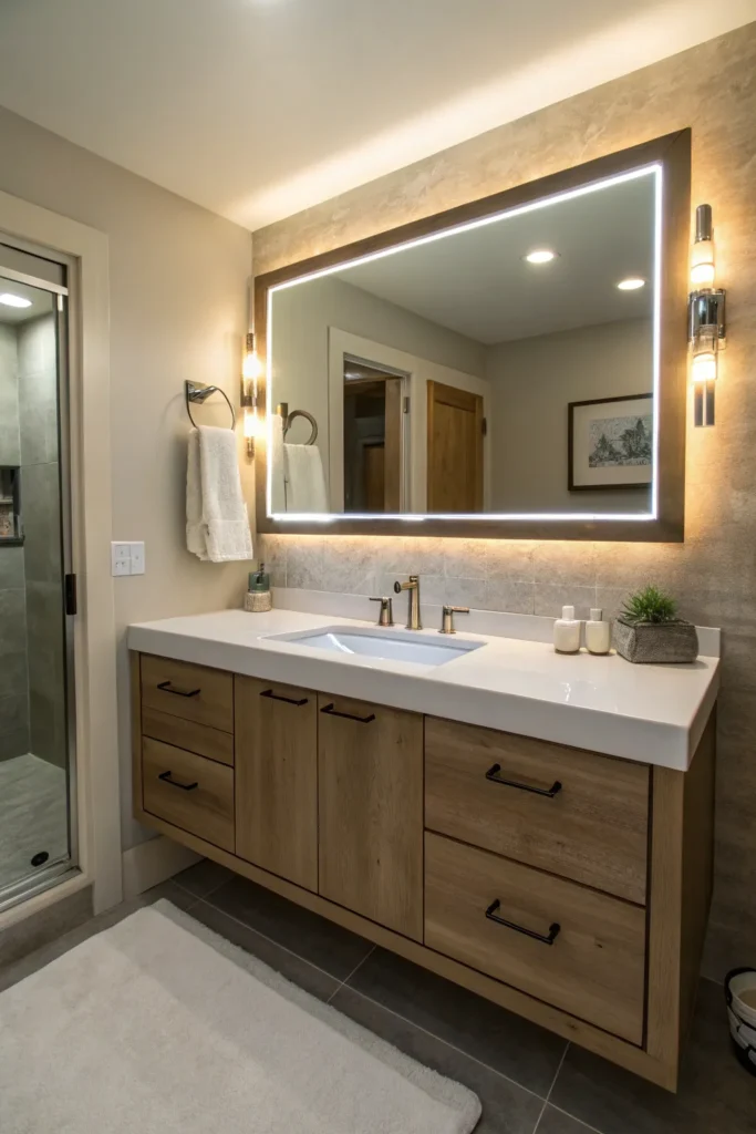 15 Earthy Accent Bathroom Ideas for a Warm, Grounded Space 15 zs 14
