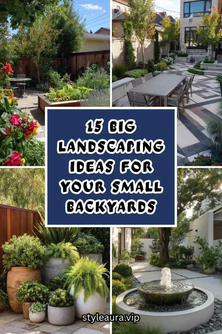 15 Big Landscaping Ideas for Your Small Backyards