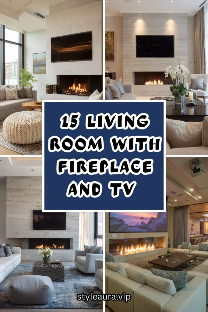 15 Living Room with Fireplace and TV Ideas That Actually Work 1 15 17
