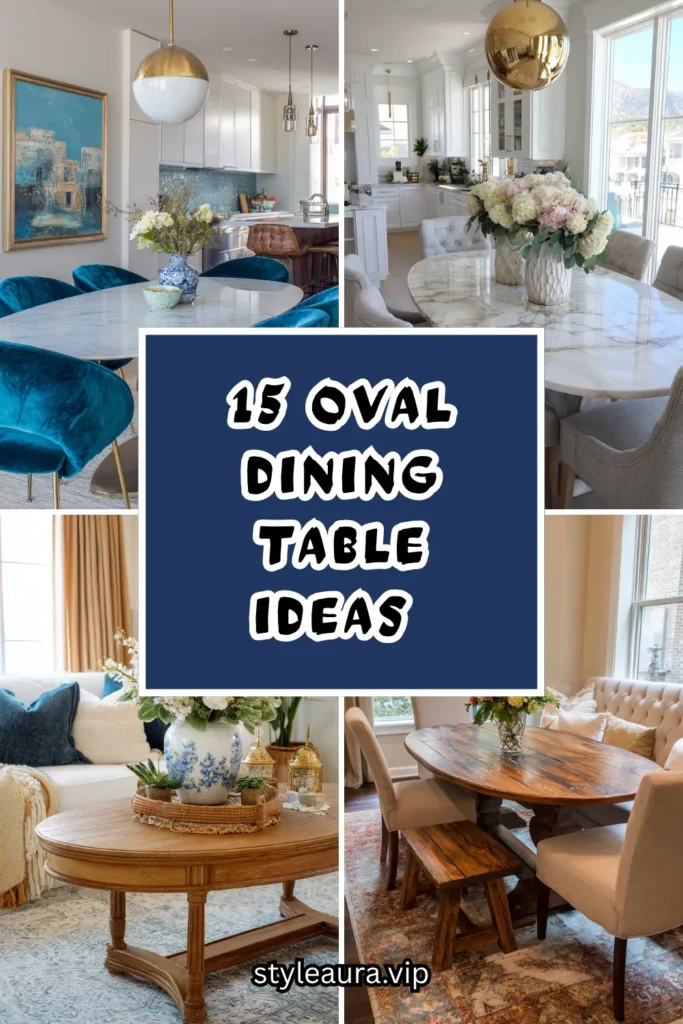 15 Oval Dining Table Ideas for a Soft, Elegant Look 1 15 37