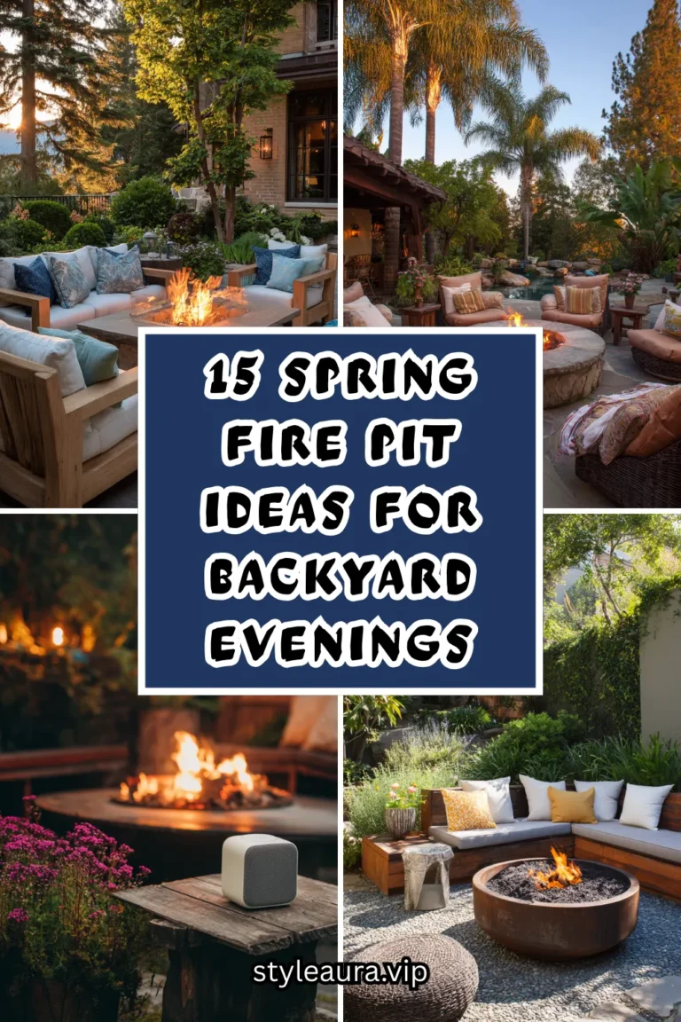 15 Cozy Spring Fire Pit Ideas for Backyard Evenings